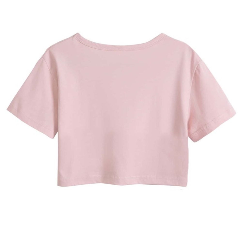 Strawberry Milk Graphic Crop Tee - Picture 2 of 3